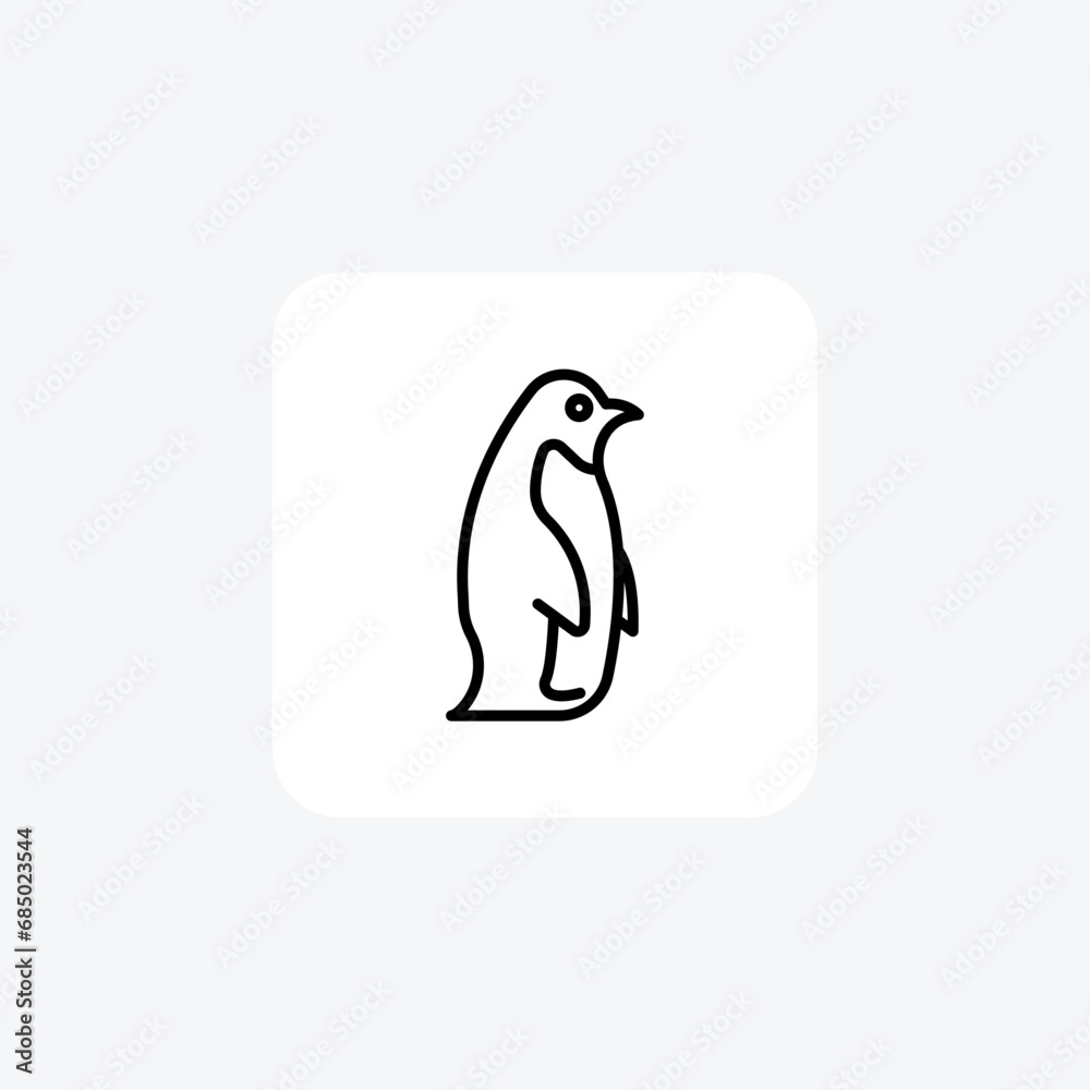 Penguin, Flightless Birds, Line Icon, Outline icon, vector icon, pixel perfect icon Penguin, Flightless Birds, Line Icon, Outline icon, vector icon, pixel perfect icon
