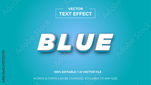 blue 3d editable text effect premium vector. Editable text style effect. 3d cover of business presentation banner for sale event night party. vector illustration