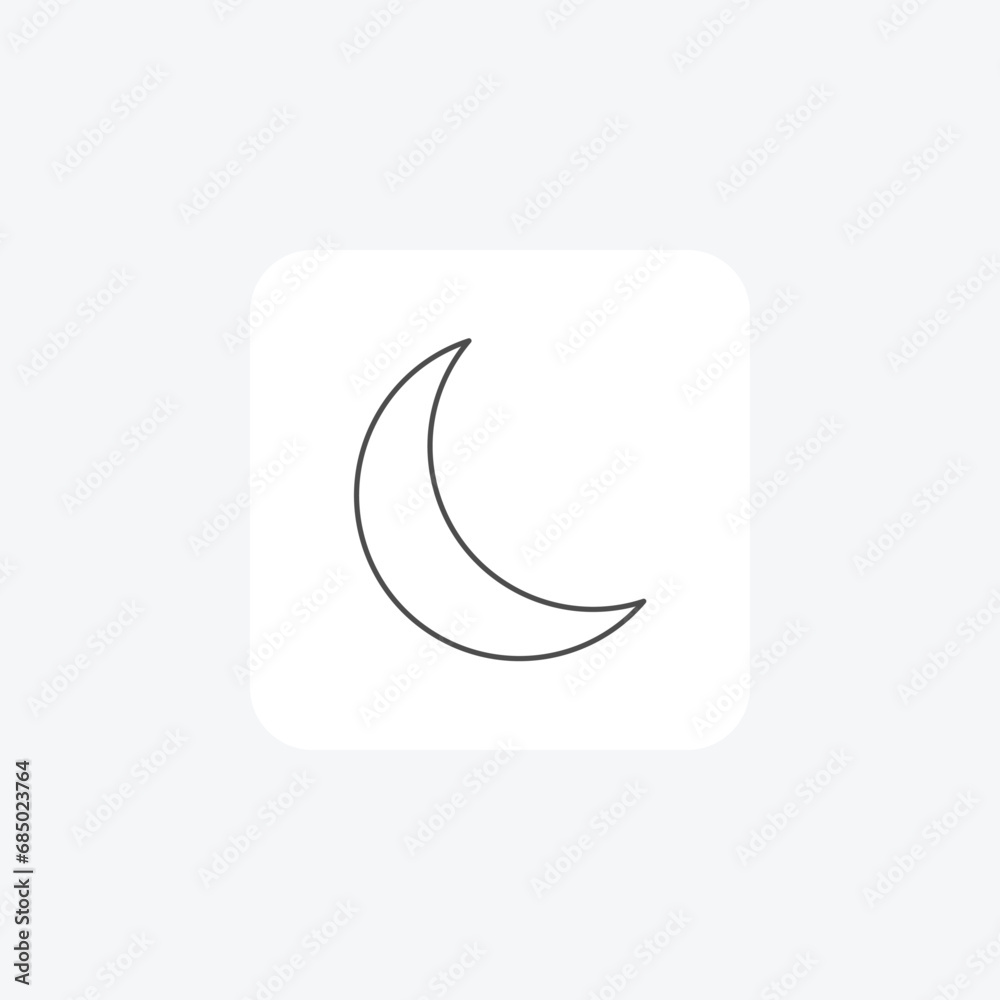Moon, Celestial Body, Lunar, thin line icon, grey outline icon, pixel perfect icon Moon, Celestial Body, Lunar, thin line icon, grey outline icon, pixel perfect icon