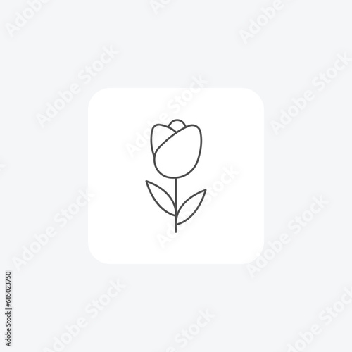 Flower, Bloom, Botany, Garden,  thin line icon, grey outline icon, pixel perfect icon