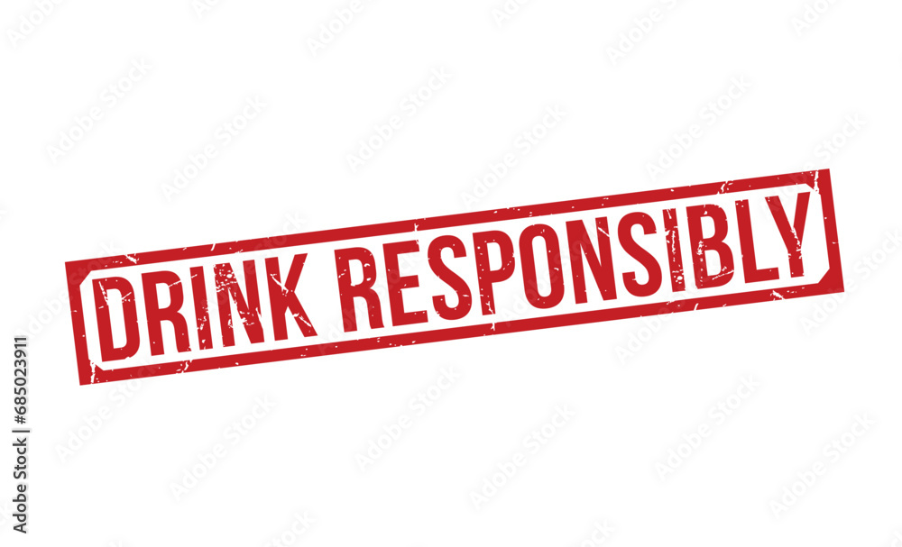 Drink Responsibly Red Rubber Stamp vector design. Drink Responsibly Red Rubber Stamp vector design.