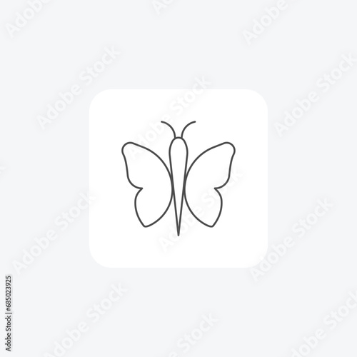 Butterfly, Insect, Lepidoptera,  thin line icon, grey outline icon, pixel perfect icon