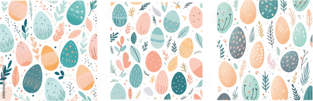 Easter eggs pattern background Easter eggs pattern background