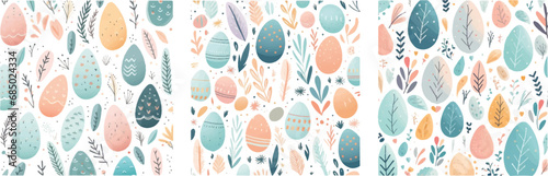Easter eggs pattern background