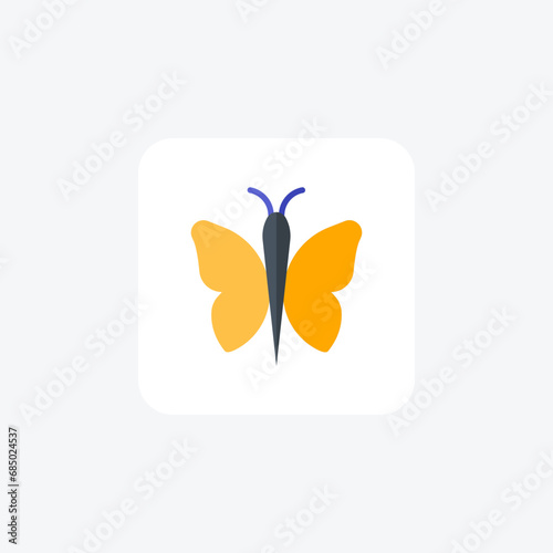 Butterfly, Insect, Lepidoptera,  flat color icon, pixel perfect icon