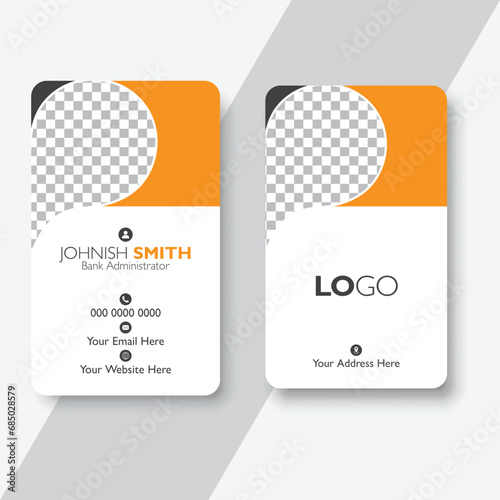 Double-sided creative business card template. 
