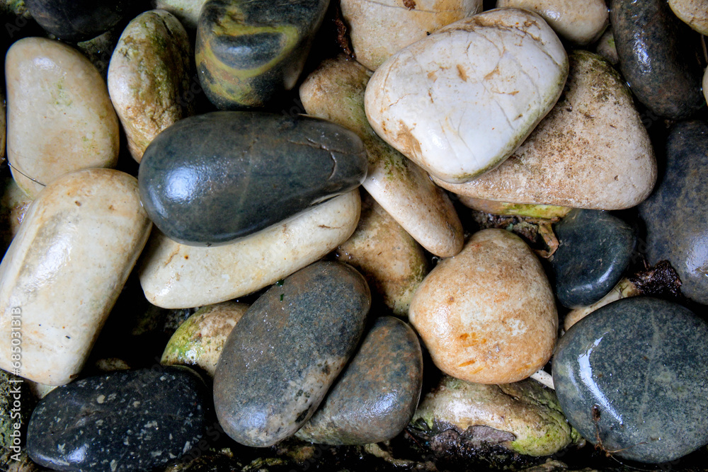 Stones on the footpath Stones on the footpath