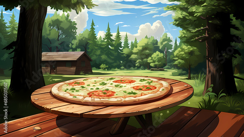 Pizza delivery. Tasty big p...