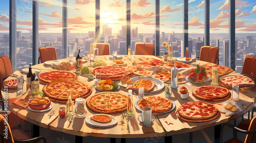 Pizza delivery. Tasty big p...
