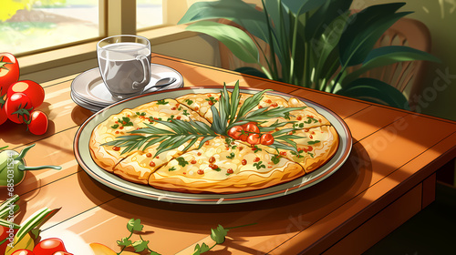 Pizza delivery. Tasty big p...