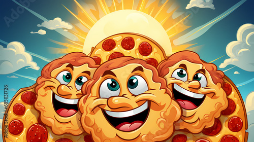 Pizza delivery. Tasty big p...