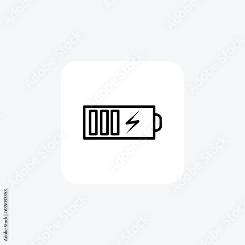 Battery, Power Source,Line Icon, Outline icon, vector icon, pixel perfect icon