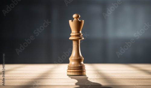 a wooden chess piece with a shadow on it, political minimalism, solid and structured, transcendent