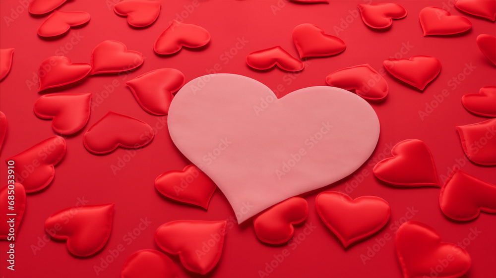Heart shaped background for Valentine's Day evokes feelings of love and romance.
