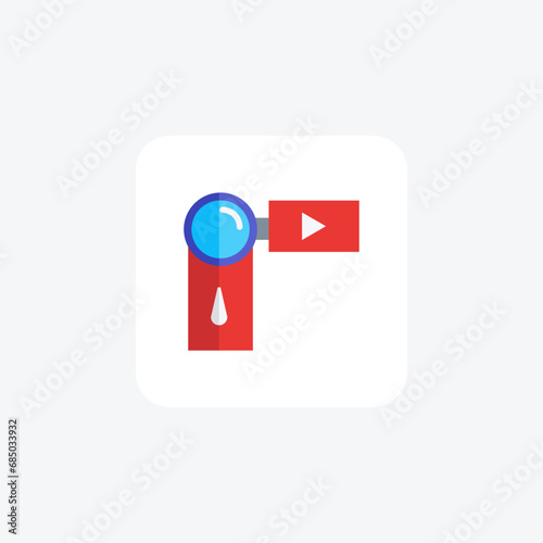 Video Camera, Filming, Recording, icon isolated on white background vector illustration Pixel perfec