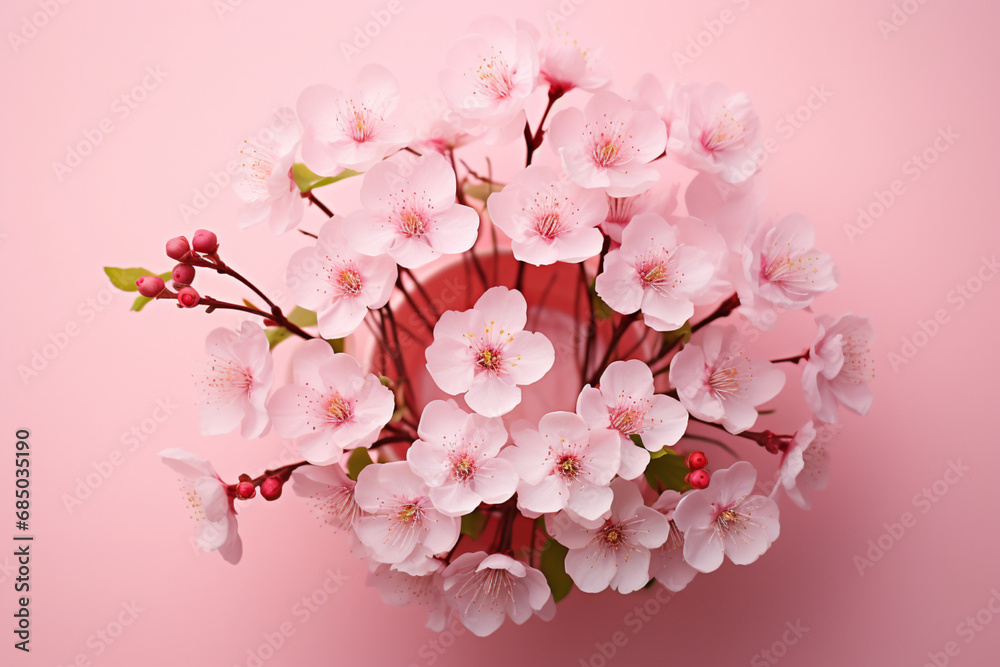 Cherry flowers blossom spring card Cherry flowers blossom spring card