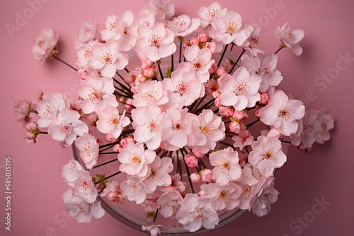 Cherry flowers blossom spring card