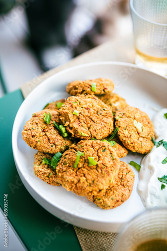 Fotografie Galettes de pois chiche veggie