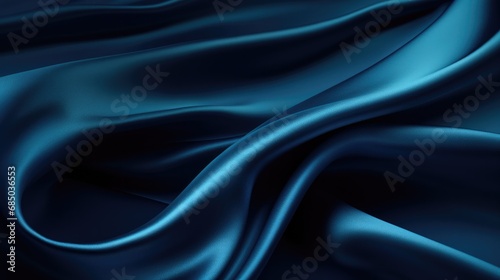 Blue Cloth Background: A Classic and Dark Canvas Perfect for Banners and Abstract Art Displays with a Beautiful and Bright Touch of Elegance and Copy Space