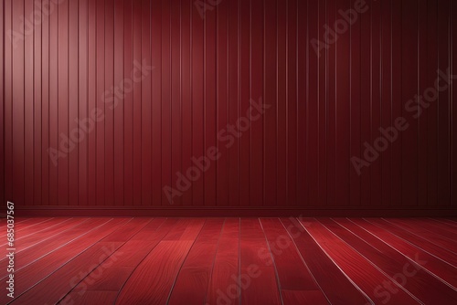 empty wooden floor with dark red background ready for product display montage high quality photo © ramses