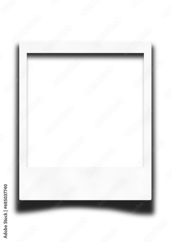 Biała ramka na zdjęcie polaroid, png - obrazy, fototapety, plakaty 