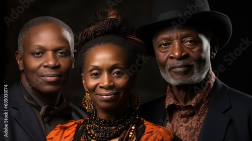 Vibrant Family Portrait Celebrating Culture and Black History Month.