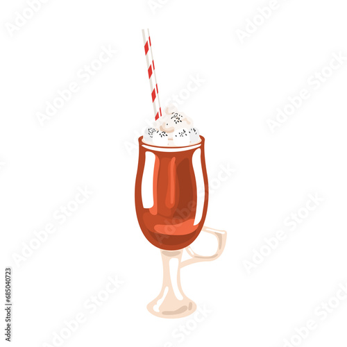 Cute Christmas drinks. Vector. 