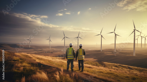 Workers in Wind Energy Production Field
