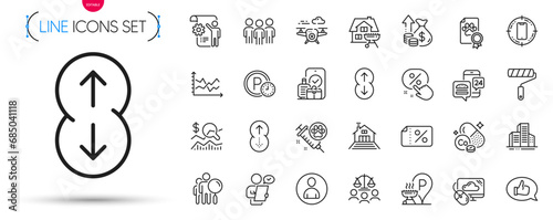 Pack of Grill place, Home grill and Smartphone target line icons. Include Discount button, Settings blueprint, Food app pictogram icons. Feedback, Cloud computing, Buildings signs. Vector