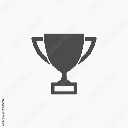 Trophy cup icon vector isolated. Winner, champion, prize symbol. Vector illustration	