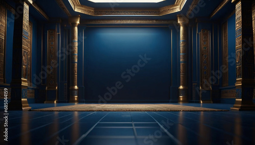 Plakat egyptian style empty room background
