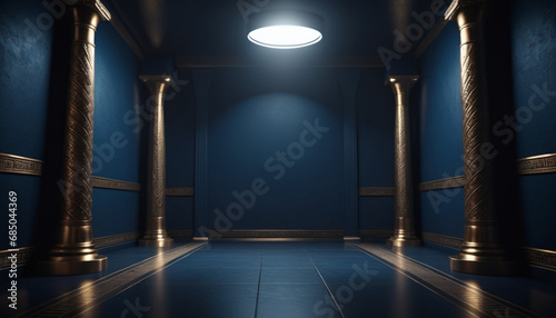 egyptian style empty room background