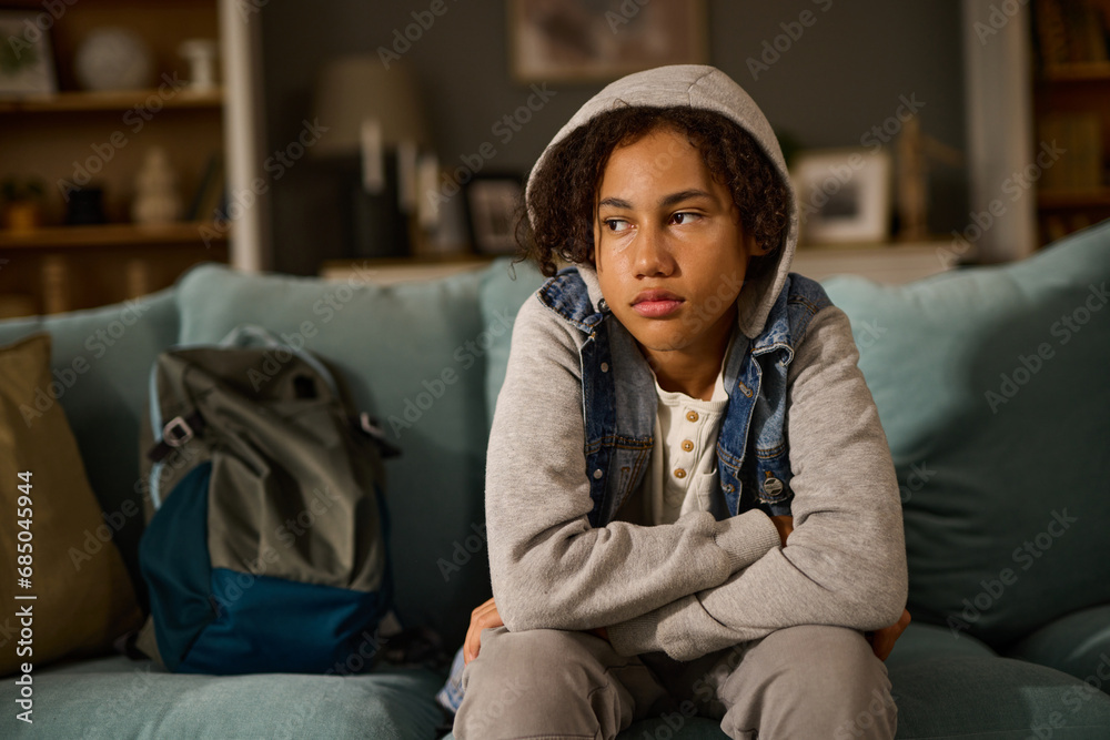 Fototapeta premium Teens and stress- coping with teenage problems