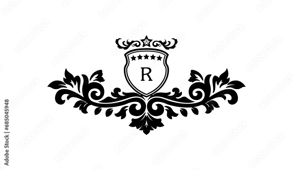 Luxury Wing Leaves Logo R