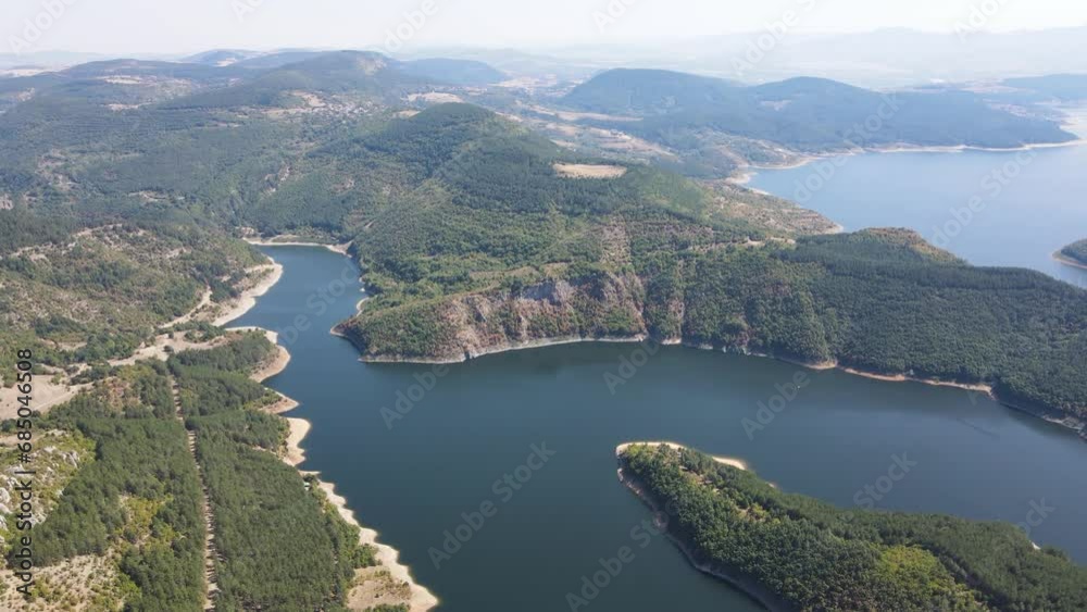 Amazing Aerial view of Kardzhali Reservoir and Arda River meander, Bulgaria Amazing Aerial view of Kardzhali Reservoir and Arda River meander, Bulgaria