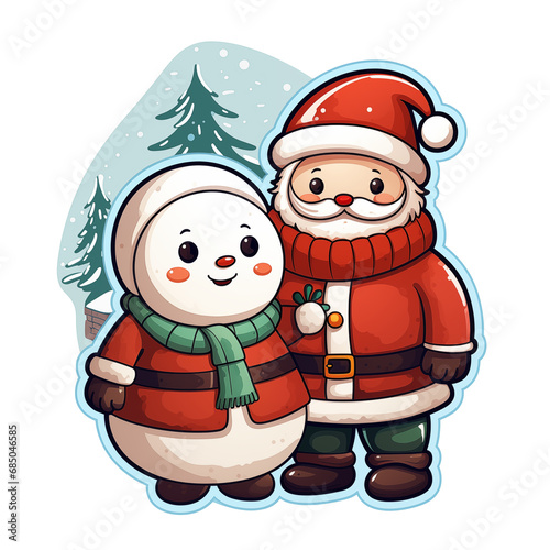 Watercolor Christmas clipart illustration isolated.