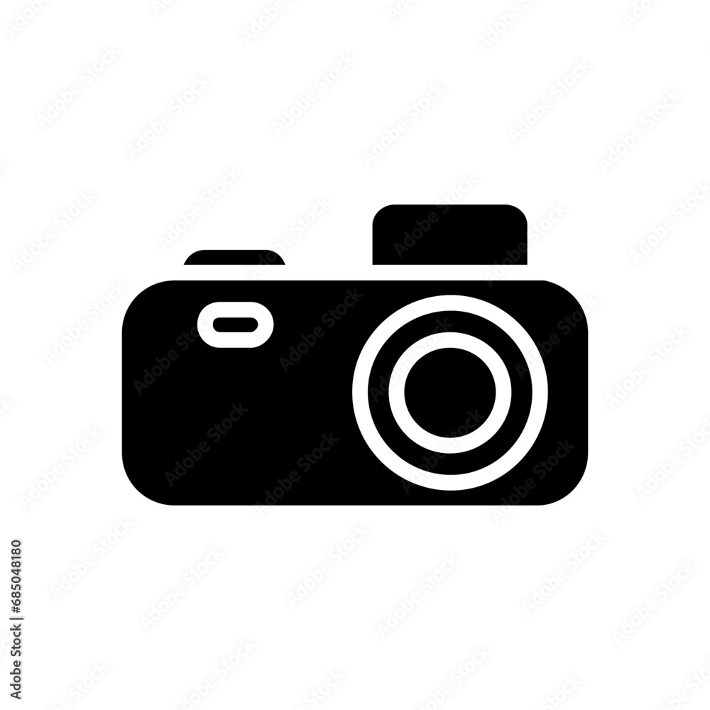 Camera icon vector. Photo illustration sign. Photo studio symbol or logo. Camera icon vector. Photo illustration sign. Photo studio symbol or logo.
