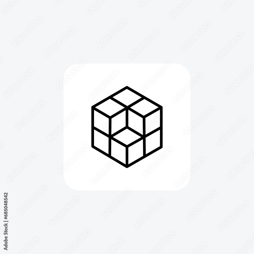 Twisty puzzle,Line Icon, Outline icon, vector icon, pixel perfect icon Twisty puzzle,Line Icon, Outline icon, vector icon, pixel perfect icon