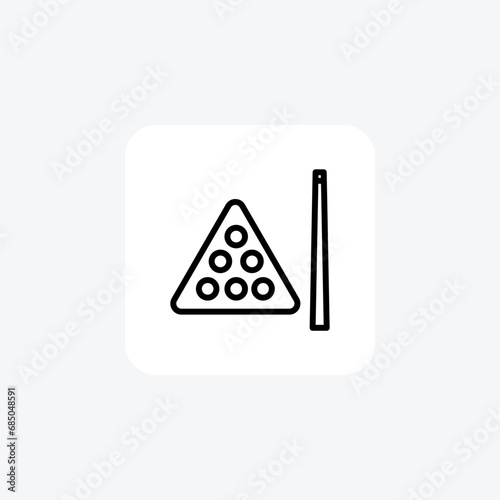 Pool games,Line Icon, Outline icon, vector icon, pixel perfect icon