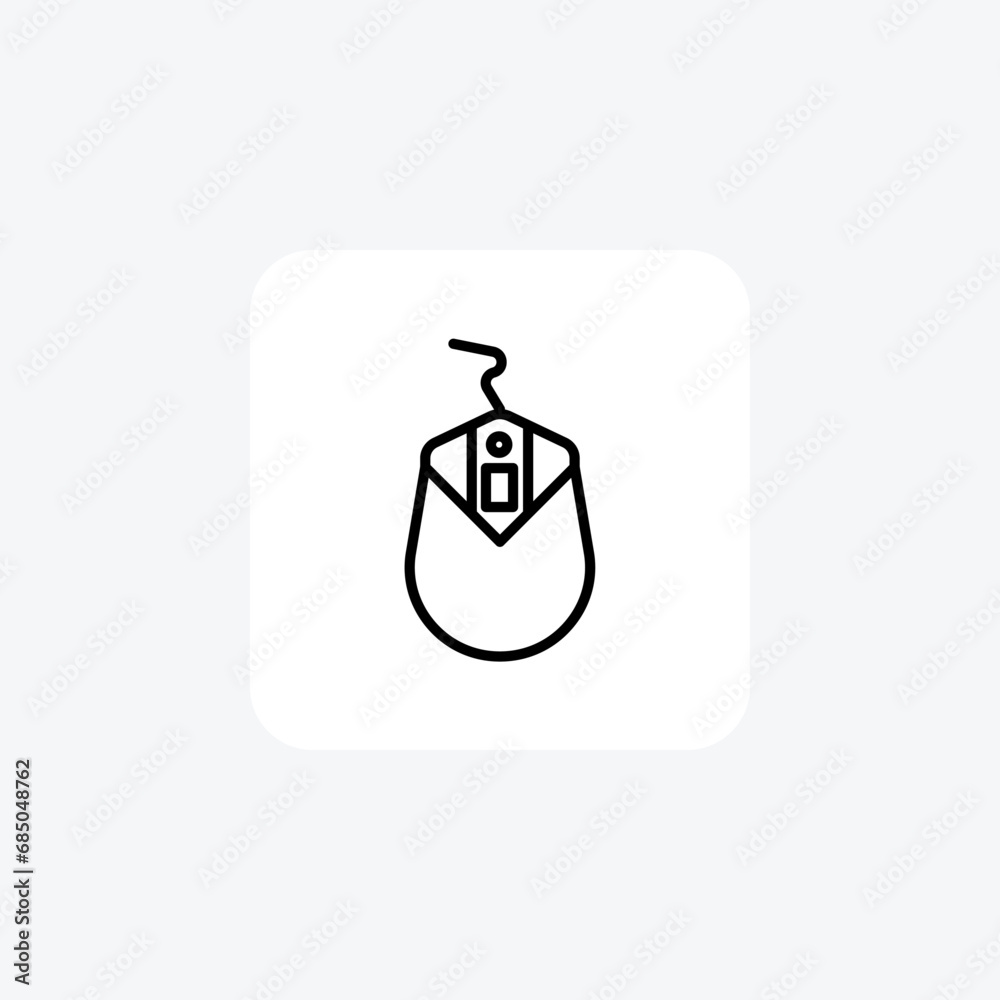 Gaming, mouse, dpi, sensor Line Icon, Outline icon, vector icon, pixel perfect icon