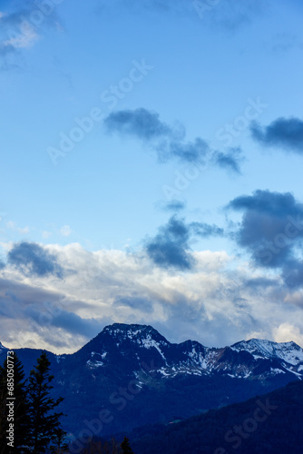 Bergpanorama bei Unwetter