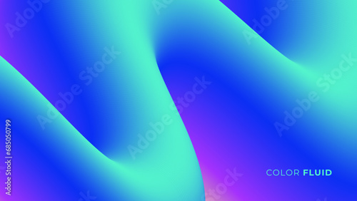 Color fluid. Dynamic curved line. Abstract background with bright color gradient 3d curved shape for creative graphic design. Vector illustration.
