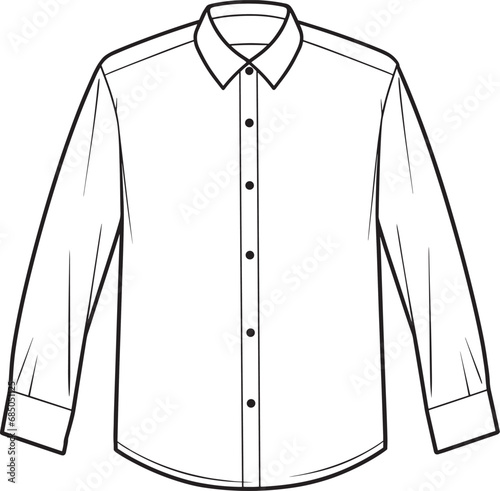 mockup long sleeves shirt vector EPS10