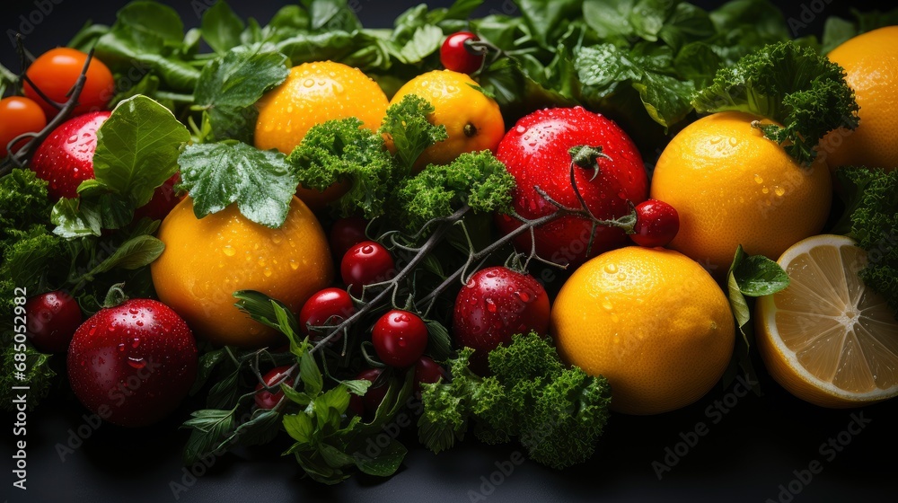 Fresh Ingredients On Dark Background Vegetarian , Background Images , Hd Wallpapers, Background Image