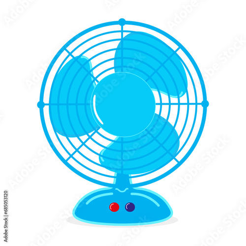 Air fan character. Vector hand drawn cartoon kawaii character illustration icon. Isolated on white background. Happy Air ventilator character concept
