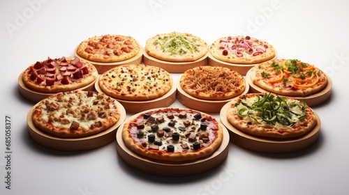 Collection Pizza Isolated On White Background   Background Images   Hd Wallpapers  Background Image