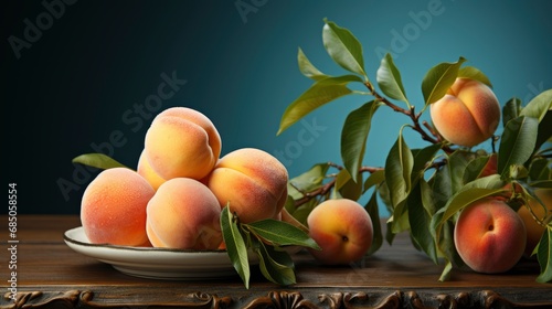 Creative Concept Peach On Turquoise Background , Background Images , Hd Wallpapers, Background Image