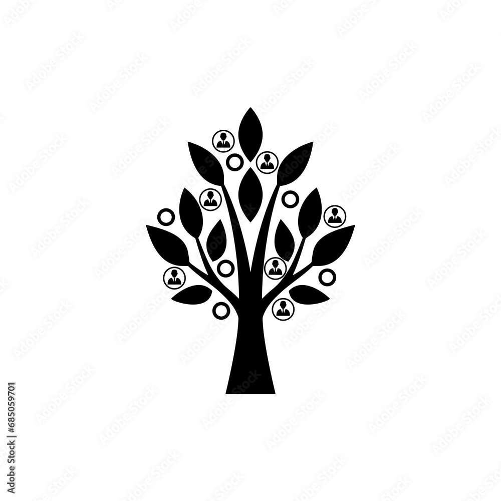 People tree logo icon isolated on transparent background People tree logo icon isolated on transparent background