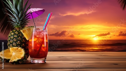 fruit rum cocktail drink tropical illustration ice glass, alcohol beverage, food summer fruit rum cocktail drink tropical photo