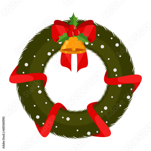 Christmas Wreath Illustration